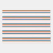 Winter Modern Boho Snowflakes Blue Weihnachten Geschenkpapier Set (Vorderseite 3)