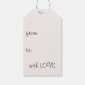 Winter Modern Boho Weihnachtsgeschenk-Tag Geschenkanhänger (Rückseite)