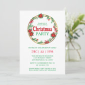 Winter Moderne Elegante Weihnachts-Party Einladung (Stehend Vorderseite)