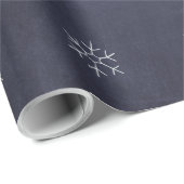 Winter Moderne, elegante weiße Schneeflocken auf d Geschenkpapier (Rolleneckpunkt)