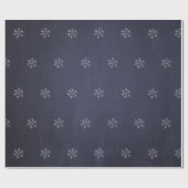 Winter Moderne, elegante weiße Schneeflocken auf d Geschenkpapier (Flach)