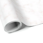 Winter Moderne Elegante Weiße und Blassrosa Marmor Geschenkpapier (Rolleneckpunkt)