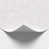 Winter Moderne Elegante Weiße und Blassrosa Marmor Geschenkpapier (Ecke)