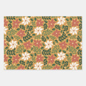 Winter Moderne Retro Bäume Weihnachten Geschenkpapier Set (Vorderseite)