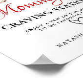 Winter Mommy’s Craving Station baby Shower sign Poster (Ecke)