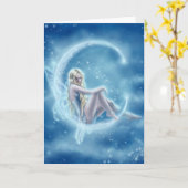 Winter-Mond-Gruß-Karte Karte (Gelbe Blume)