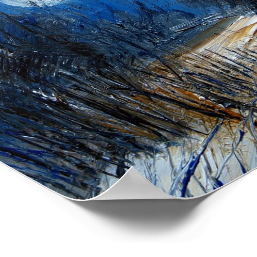 Winter-Mond Poster (Ecke)