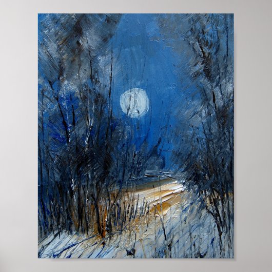 Winter-Mond Poster (Vorne)