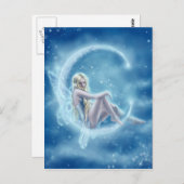 Winter-Mond-Postkarte Postkarte (Vorne/Hinten)