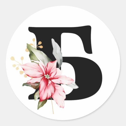 Winter MONOGRAM Bulgarisches kyrillisches Alphabet Runder Aufkleber (Vorderseite)