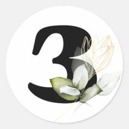 Winter MONOGRAM Bulgarisches kyrillisches Alphabet Runder Aufkleber