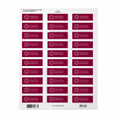 Winter Monogram L Address Label in Cranberry (Vorne)