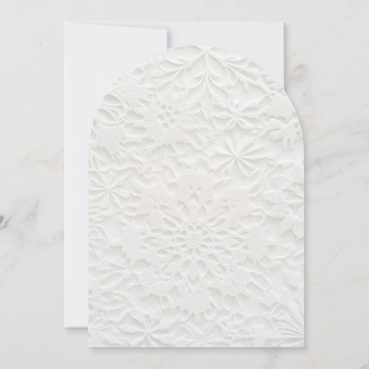  Winter Monogram White Wedding Invitation Einladung (Rückseite)