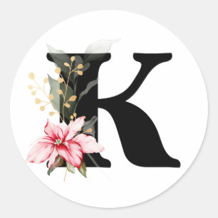 Winter-MONOGRAMM bulgarisches kyrillisches Alphabe Runder Aufkleber