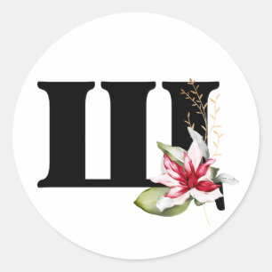 Winter-Monogramm Bulgarisches Kyrillisches Alphabe Runder Aufkleber