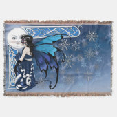 Winter Moon Fairy Blue Decke (Vorderseite)