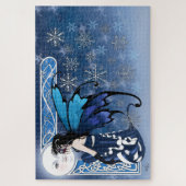 Winter Moon Fairy Blue Puzzle (Vertikal)