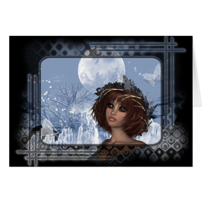 Winter Moon - Fantasy Woman Design (Vorderseite (Horizontal))