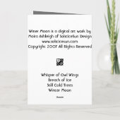 Winter Moon Karte (Rückseite)