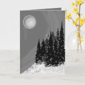 Winter Moon Karte (Gelbe Blume)