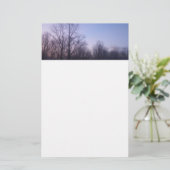 Winter Moon Morning Landschaftsfotografie Briefpapier (Stehend Vorderseite)