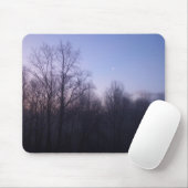 Winter Moon Morning Landschaftsfotografie Mousepad (Mit Mouse)