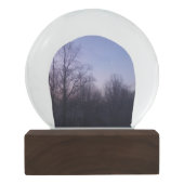 Winter Moon Morning Landschaftsfotografie Schneekugel (Rückseite)