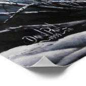 Winter Moon Snowszene Leinwand zum Verkauf Poster (Ecke)