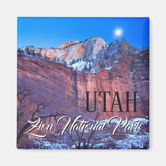 Winter Moon Zion Nationalpark Utah Magnet (Vorne)