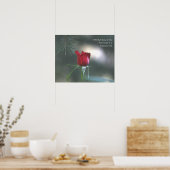 WInter Moonlight Rose Poster: ROSE & PROSE 20x16 Poster (Küche)