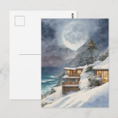 Winter Moonrise Big Sur Postkarte (Vorne/Hinten)