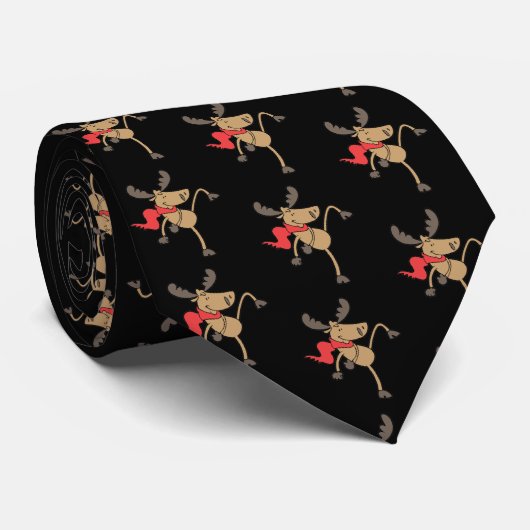 Winter Moose Neck Tie Krawatte (Gerollt)