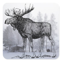 Winter Moose