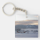Winter-Morgen #1 Schlüsselanhänger (Vorderseite)
