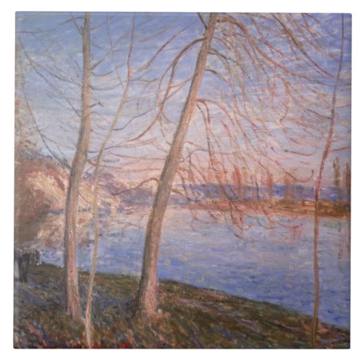 Winter-Morgen Alfred Sisleys | Fliese (Vorderseite)