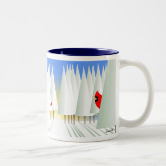 WINTER-MORGEN-TASSE ZWEIFARBIGE TASSE