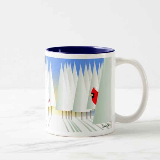 WINTER-MORGEN-TASSE ZWEIFARBIGE TASSE (Rechts)
