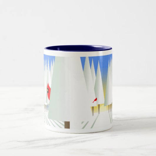 WINTER-MORGEN-TASSE ZWEIFARBIGE TASSE (Mittel)