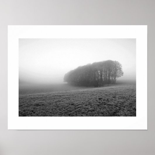 Winter Morning Mist: Cheshire, England Poster (Vorne)