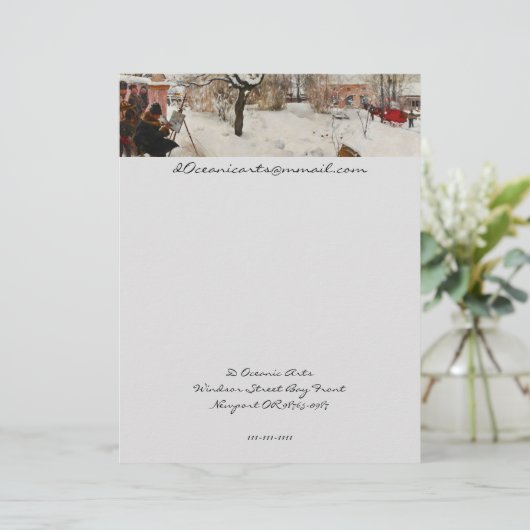 Winter Motif Åsögatan Briefkopf (Stehend Vorderseite)