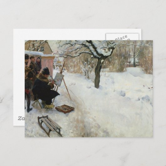 Winter Motif Åsögatan Postkarte (Vorne/Hinten)