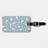 Winter-Motivbild mit Eis-Skaten Gepäckanhänger (Vorderseite horizontal)