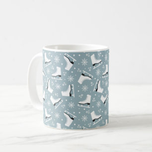 Winter-Motivbild mit Eis-Skaten Kaffeetasse