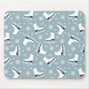 Winter-Motivbild mit Eis-Skaten Mousepad
