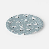 Winter-Motivbild mit Eis-Skaten Pappteller (Schrägansicht)