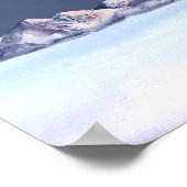 Winter Mountain Abend Karten und Geschenke nach Ma Poster (Ecke)