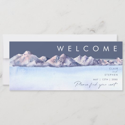 Winter Mountain Abend Seating Chart Header (Vorderseite)