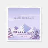 Winter Mountain Bachelorette Weekend Custom  Serviette (Vorderseite)