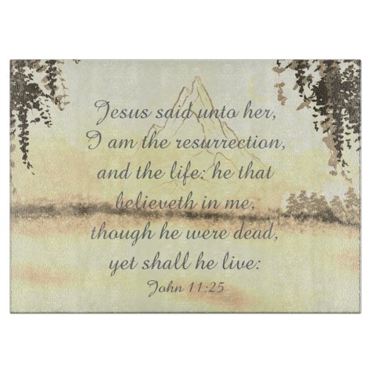 Winter Mountain Bibel Bibel Bibel Cutting Board Schneidebrett (Vorderseite)