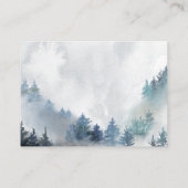 Winter Mountain Blue Snowflakes Buchanfrage Begleitkarte (Rückseite)